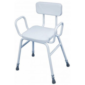 Malling Perching Stool With Arms and Padded Back