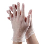 Clear Vinyl Disposable Gloves Box of 100