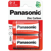 Panasonic Zinc Carbon 2 x D Battery Pack