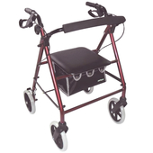 Lightweight Aluminium Rollator With removable Bag - Rental