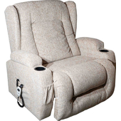 Shannon Bariatric  Dual Motor Rise & Recliner Chair Oat - Side view seated position