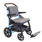 Lightweight Folding Wheelchair - Blue