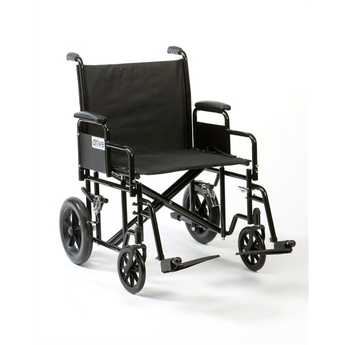 Bariatric Steel Transport Chair - Black