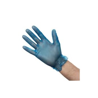 Blue vinyl Gloves