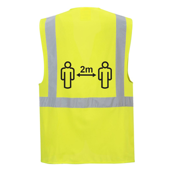 Social Distancing Executive Vest 2m Yellow