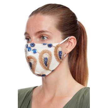 Reusable Face Mask Gold & Blue