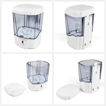 Complete view of sides of sanitiser unit