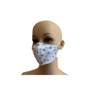 Reusable Face Mask With 2 Filters - White Print