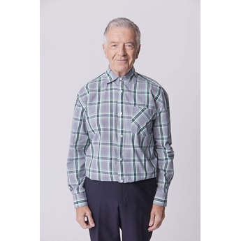 Green & Black Easy Close Shirt