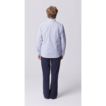 Blue & White Easy Close Stripe Shirt