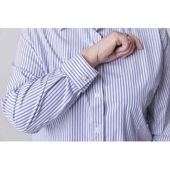 Blue & White Easy Close Stripe Shirt