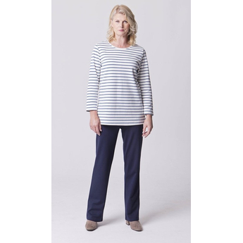 White & Navy Breton Stripe Tunic