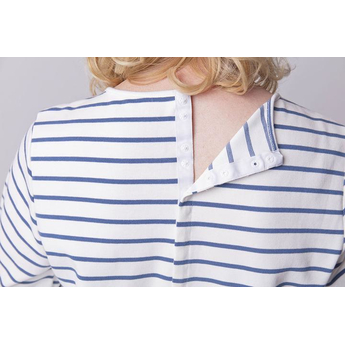 White & Navy Breton Stripe Tunic