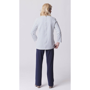 White & Navy Breton Stripe Tunic