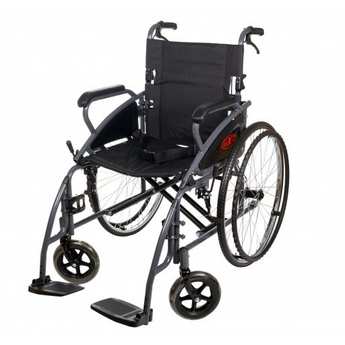 steel self propelled wheelchair black