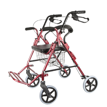 Four-Wheeled Walker With Basket