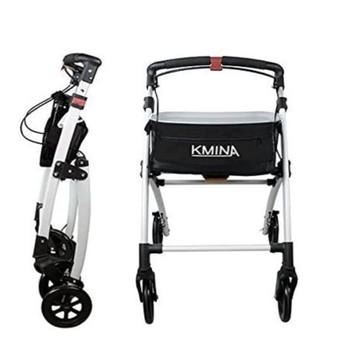 White Indoor Wheel Rollator with Tray