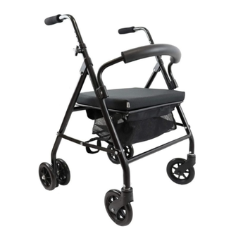 Stop and Go Pressure Braking Rollator - Black