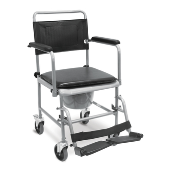 Drive Wheeled Commode Chair - Chrome/Black