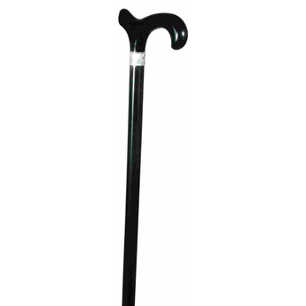 Black Derby Cane With Nickel Collar