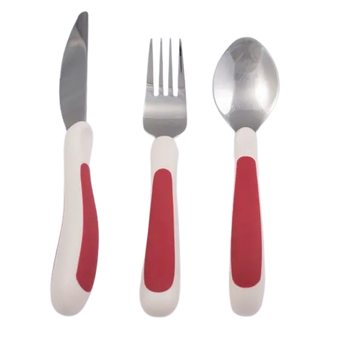 Kura Care Adult Cutlery Set - Red