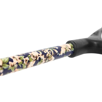 Folding Crutch - Blue Floral