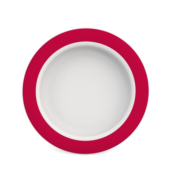 Ornamin: Small plate with Sloped Base - Red top down view