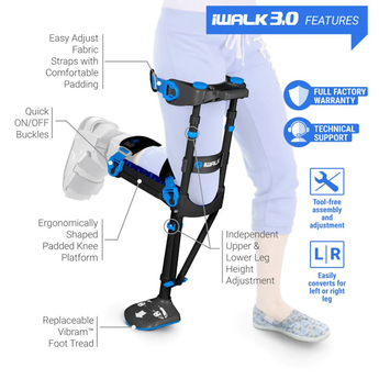 iWALK3.0 Hands Free Crutch features