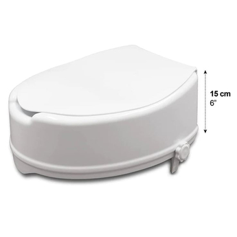 6" Raised Toilet Seat with Lid