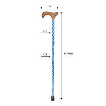 Easy Adjustable Folding Cane - Blue Camo