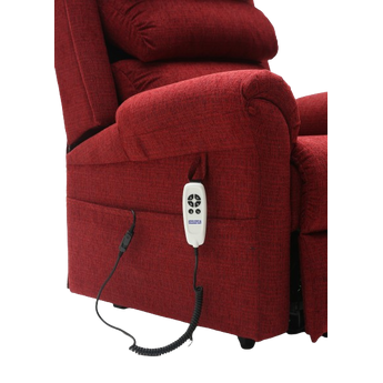Slaney Dual Motor Rise & Recliner Chair Red - Close up