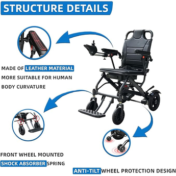 Superlight Portable Electric Travel Wheelchair - foldijg