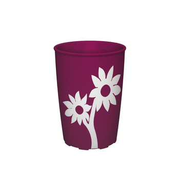 Ornamin Flower Non Slip Cup - Blackberry