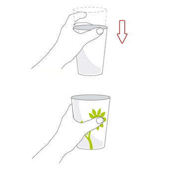 Ornamin Flower Non Slip Cup - Blackberry Diagram