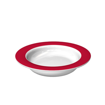 Ornamin: Bowl with Sloped Base - Red side view