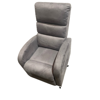 Fergus Single Motor Rise & Recliner Chair Grey - Riser Position