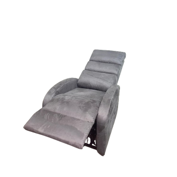 Fergus Single Motor Rise & Recliner Chair Grey - Full Recline
