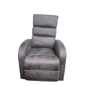 Fergus Single Motor Rise & Recliner Chair Grey - Seated Position