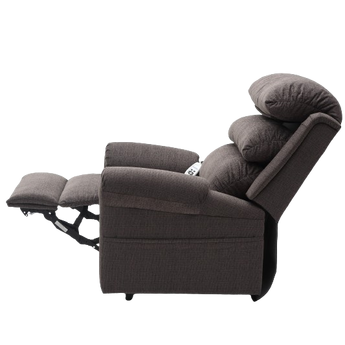 Slaney Dual Motor Rise & Recliner Chair Mink - Side view Recline