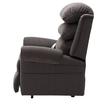 Slaney Dual Motor Rise & Recliner Chair Mink - Side view