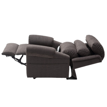 Slaney Dual Motor Rise & Recliner Chair Mink - Side view recline