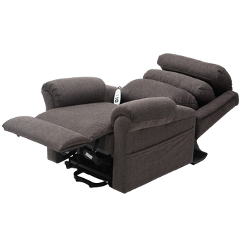 Slaney Dual Motor Rise & Recliner Chair Mink - Side view recline
