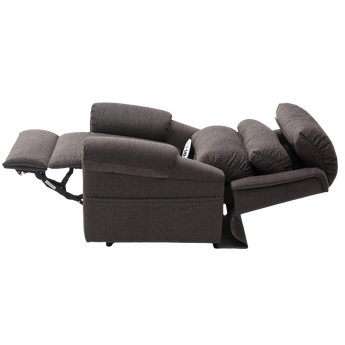Slaney Dual Motor Rise & Recliner Chair Mink - Full recline