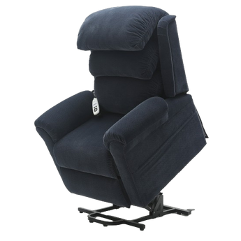 Dual Motor Rise & Recliner Chair Blue - Riser Mode