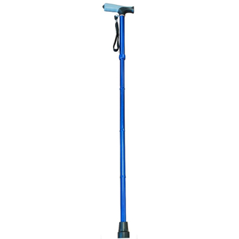 Gel Grip Folding Cane Blue - Full view