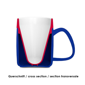 Cross section of Ornamin Mug with Internal Cone