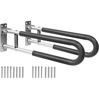 2PC Foldable Toilet Grab Bar Set