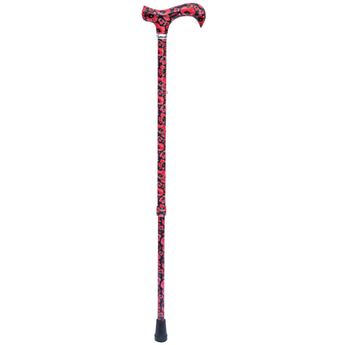 Derby Adjustable Walking Stick - Poppies