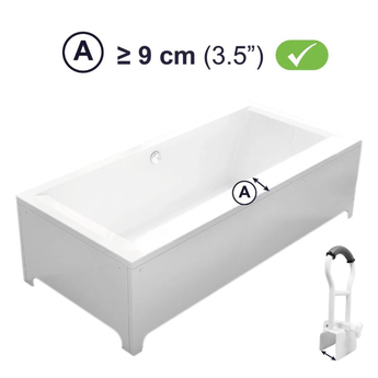 Bath Padded Grab Bar - Grey