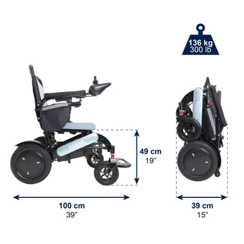 Blue Electric Wheelchair
